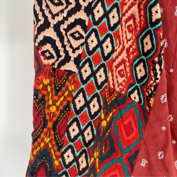 NWT Torrid Challis Smocked Ruffle Trim Crop Red Boho Tank Top size 3X - Picture 8 of 9